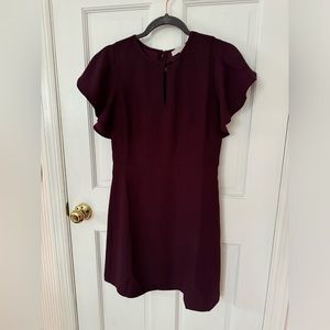 loft burgundy purple dress size 4